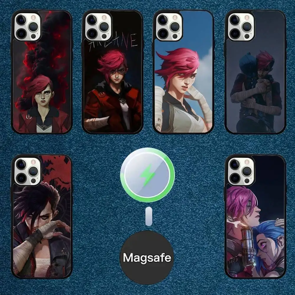 

Game L-LOL A-Arcane Violet Phone Case For iPhone 16,15,14,13,12,11,Plus,Pro,Max Mini Magsafe Magnetic Wireless Charging
