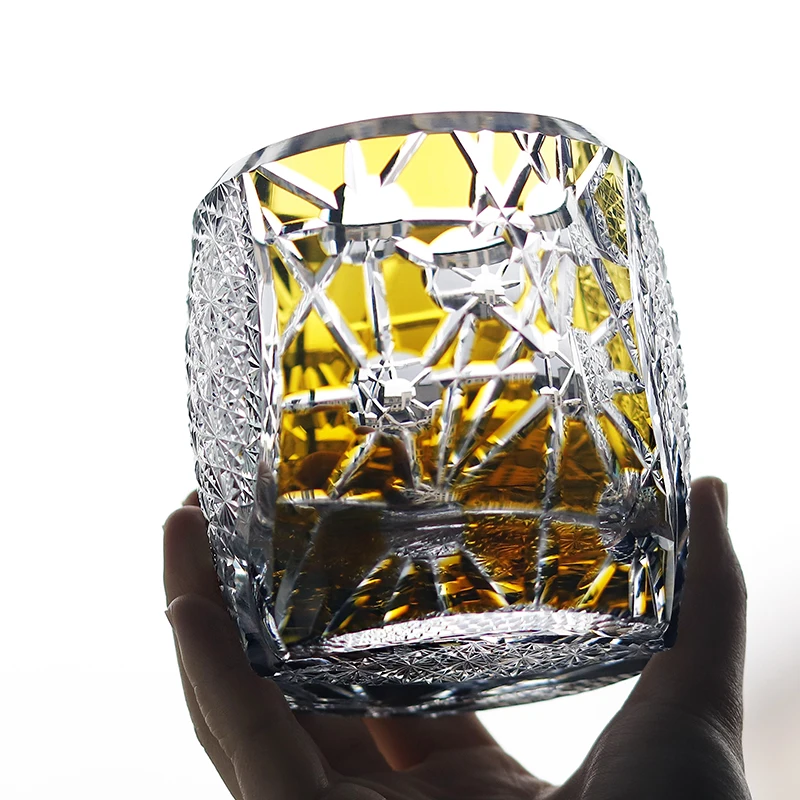 

Japanese Handmade Crystal Whisky Glass, Light Luxury Retro Foreign Wine Glass