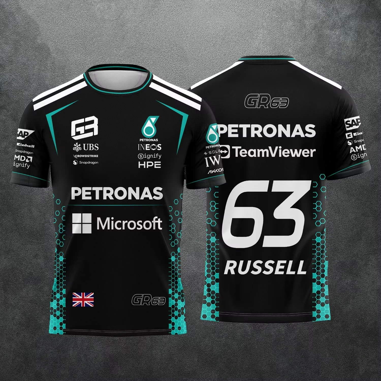Men Women Motorsport Racing Jersey, Geometric Honeycomb Print No.12 Unisex Quick Dry Sports Short Sleeve Tops Mens T Shirts