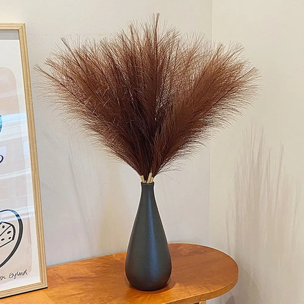 20Pcs Fluffy Texture Artificial Pampas Grass 50cm/22in Tall Faux Grass Faux Plant Reed Multi-color Decoration - view 2