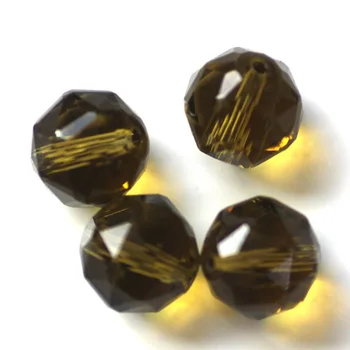 AAA 200pcs 8mm Czech Loose Round Facet Crystal Beads For Jewelry Making Diy Needlework Brown Color Spacer Glass Bead Wholesale