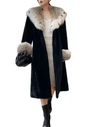 Fangtai-Manteau en fourrure de vison véritable naturel pour femme, veste de luxe chaude, grande taille, mode d'hiver, livraison gratuite, offre spéciale, nouveau, 2023