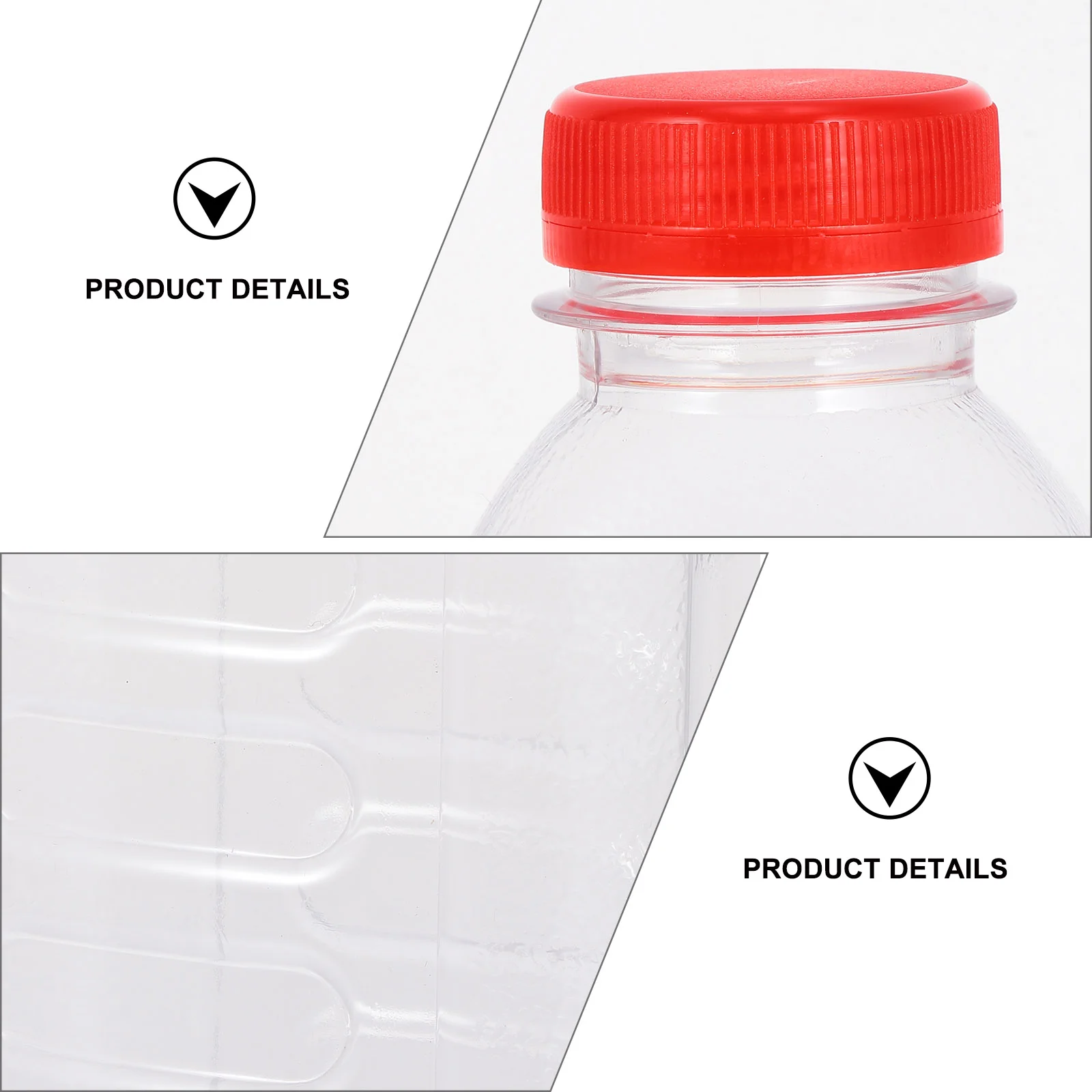 10 Pcs Drink Bottle Transparent Beverage Empty Square Container Juice Plastic Pet Drinking Containers