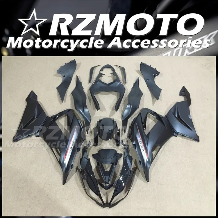 4Gifts New ABS Fairings Kit Fit For KAWASAKI ZX-6R 13 14 15 16 17 636 2013 2014 2015 2016 2017 2018 Bodywork Set Custom Black