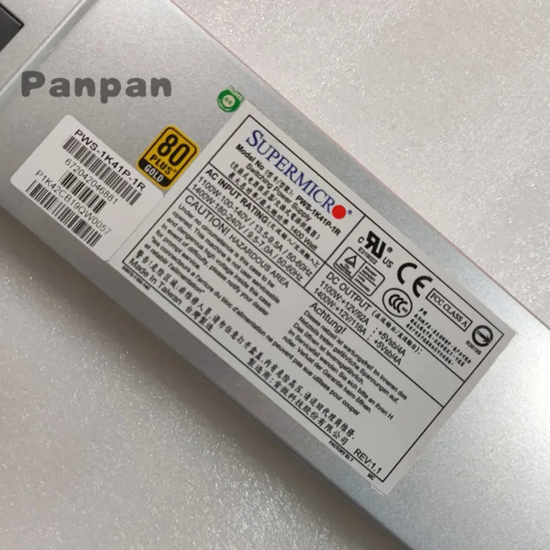 Imagem -02 - Eficiência Hot Swap Fonte de Alimentação para Servidor Psu Fast Ship Brand Novidades Pws1k41p-1r 1400w T740 55e Alta