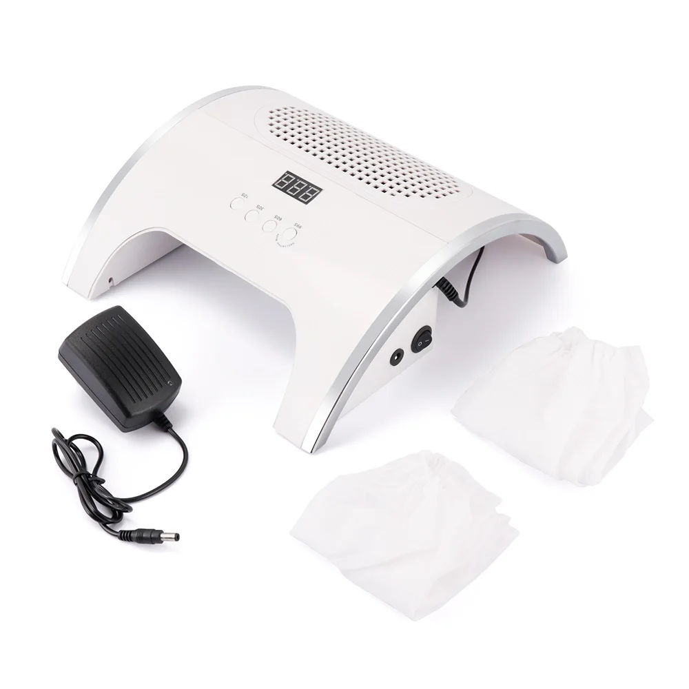 

80W 2 IN 1 UV LED Nail Lamp Dryer with Nail Dust Fan Vacuum Cleaner Machine Nail Dust Collector Vacuum Suction Manicure Tools