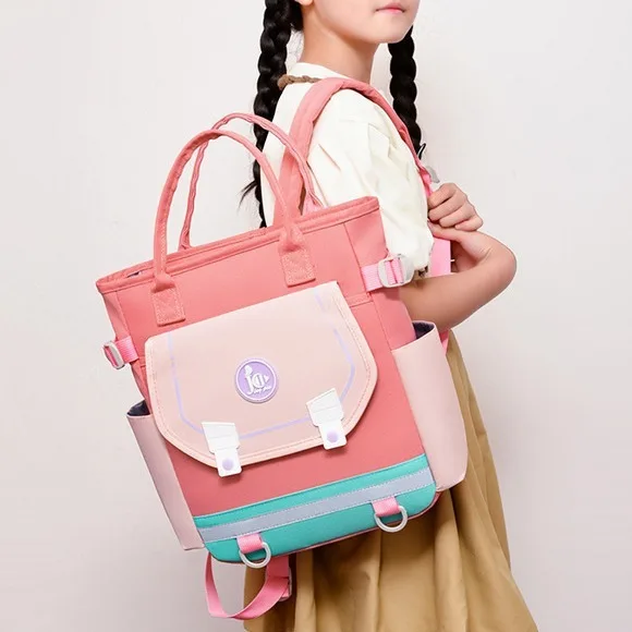 Oxford cloth waterproof student make-up bag female color collision splicing large capacity children carry multi-purpose backpack