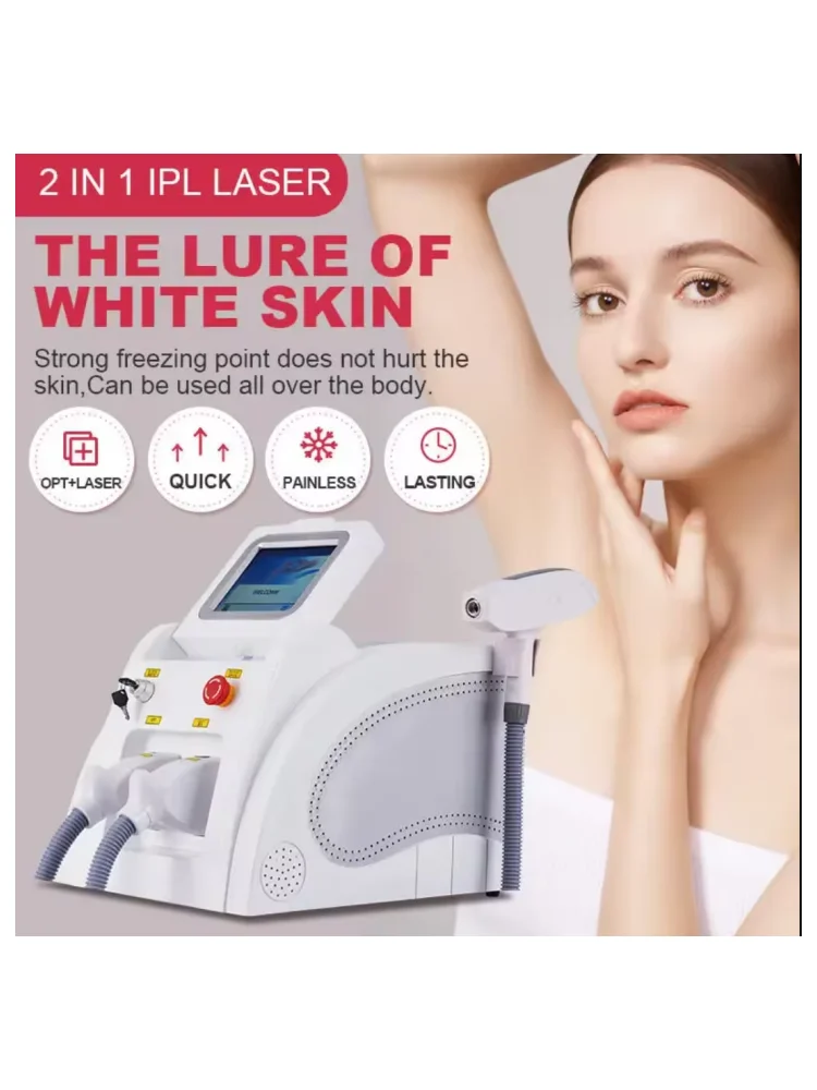 Multifunctional 2 In 1 IPL OPT Epilator Laser Hair Removal Machine Laser Tattoo Remover