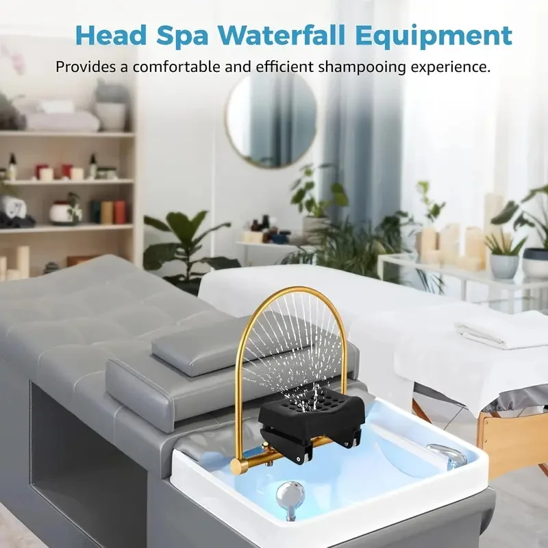 

Hair Waterfall Spa Salon Water Circulation Frame Adjustable Washbasin Faucet for Shampoo Basin Accessory