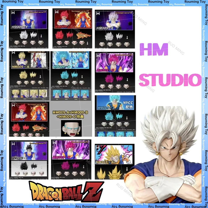 

Новые аксессуары для головы HM Studio Vegit, скульптуры головы, экшн-фигурка Dragon Ball Z, аниме-фигурка Super Saiyan, модель статуи