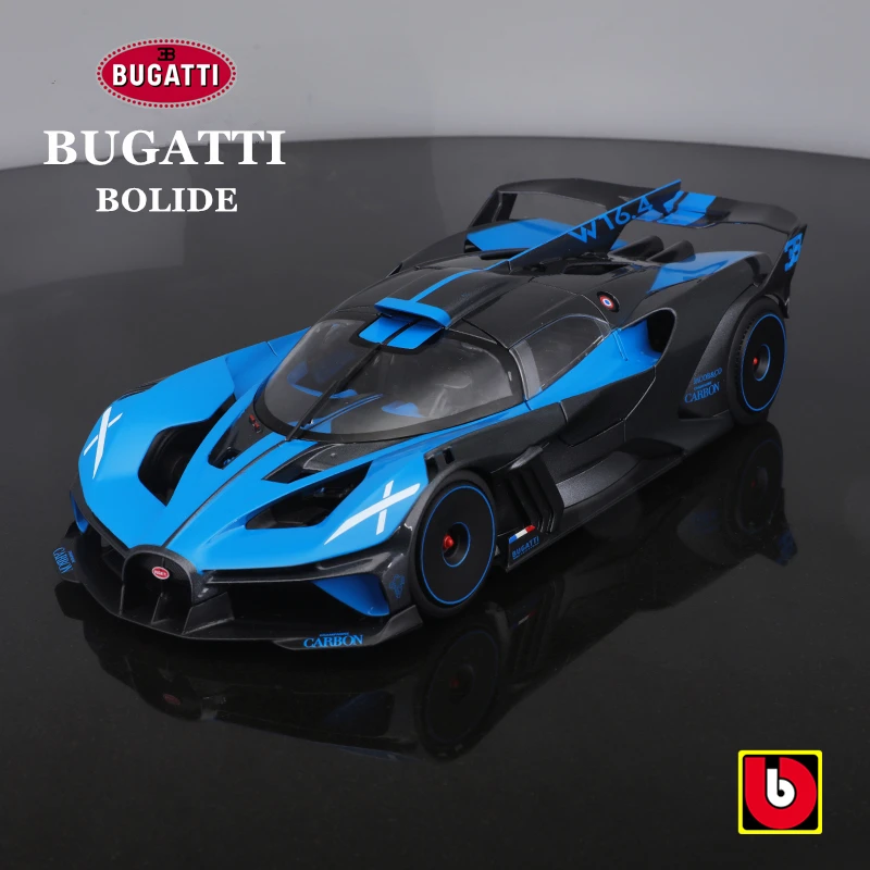 Bburago 1:18 Newest Hot Sale Bugatti Bolide Supercar Static Model Alloy Car Model Decoration Collection Gift Toy