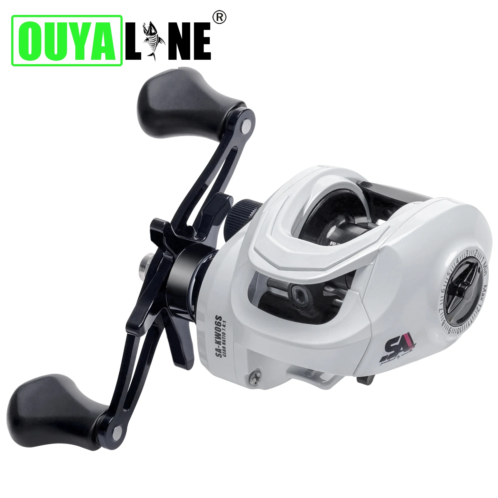 OUYALINE Fishing Wheel Short Axis Wheel, CNC Gold Label 10KG Towing Force, 6+1BB Bearings - Ideal Choice For Anglers