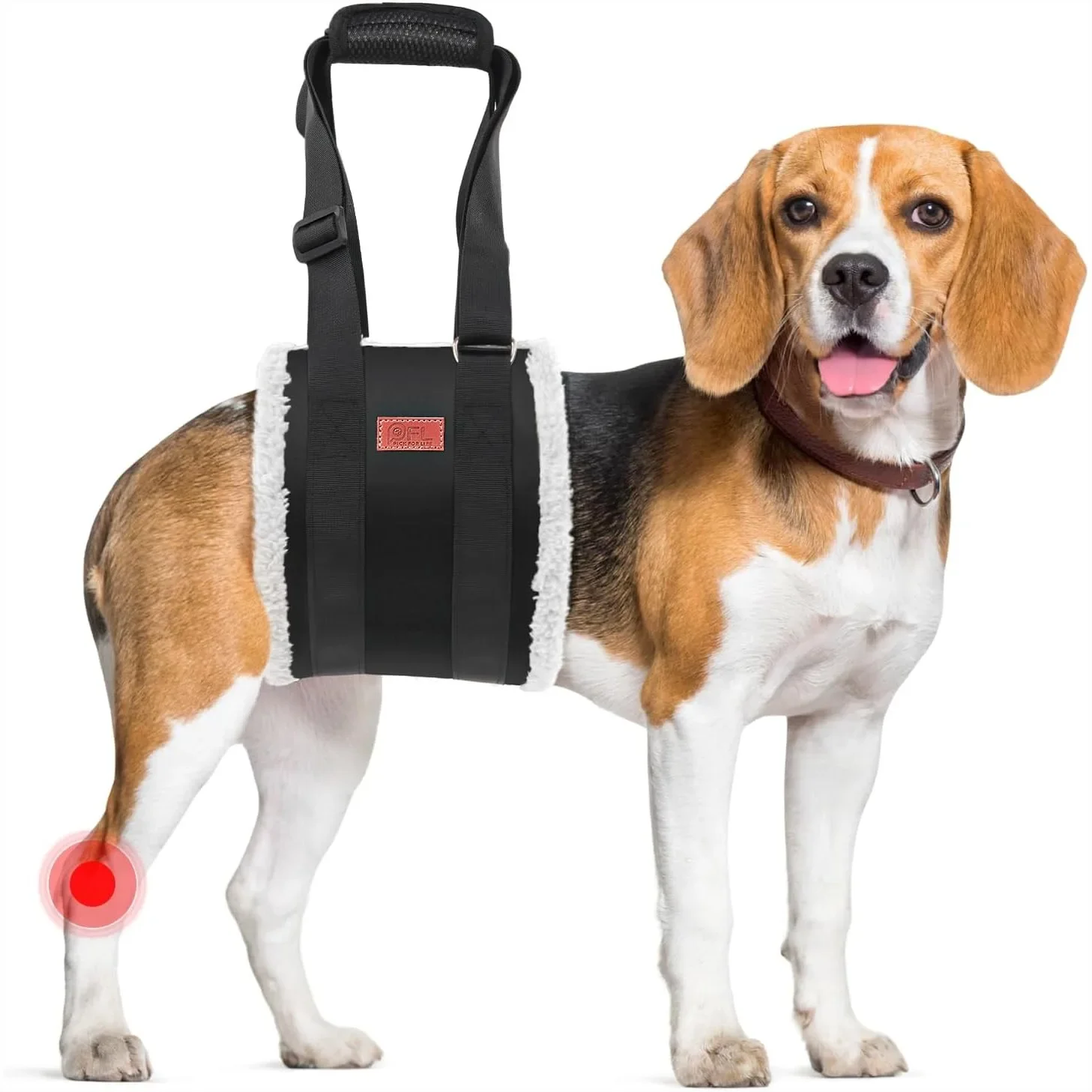 

Adjustable Dog Lift Harness for Large Dogs, Soft Hind Leg Support Helps Senior Injured Disabled and Post-Surgery Recovery,