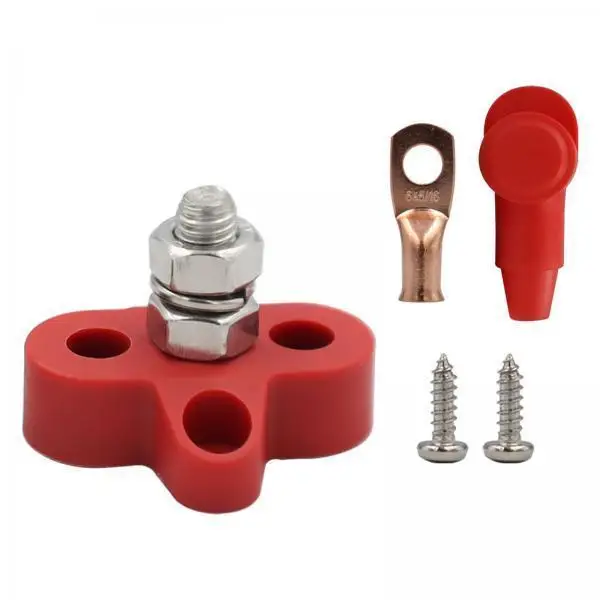 

Heavy Duty Distribution Terminal Block Kit with Screws and Cover for Car Boat Motorcycles and Rvs