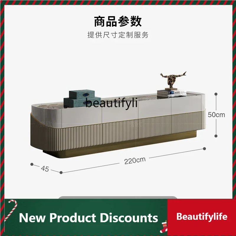 

C78 Легкий роскошный ТВ-шкаф из натурального мрамора для гостиной, старшего дизайнера, комбинированный журнальный столик с краской 8578