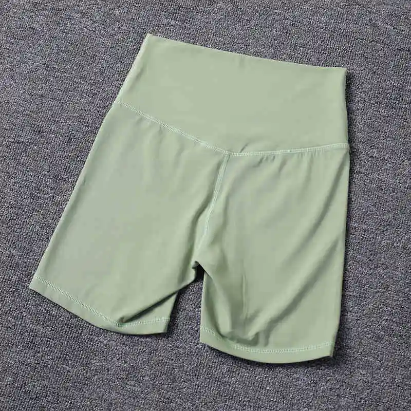 Solid Color Soft Women Fitness Sports Short Leggings Cycling Comprehensive Training Jog High Waist Yoga Short