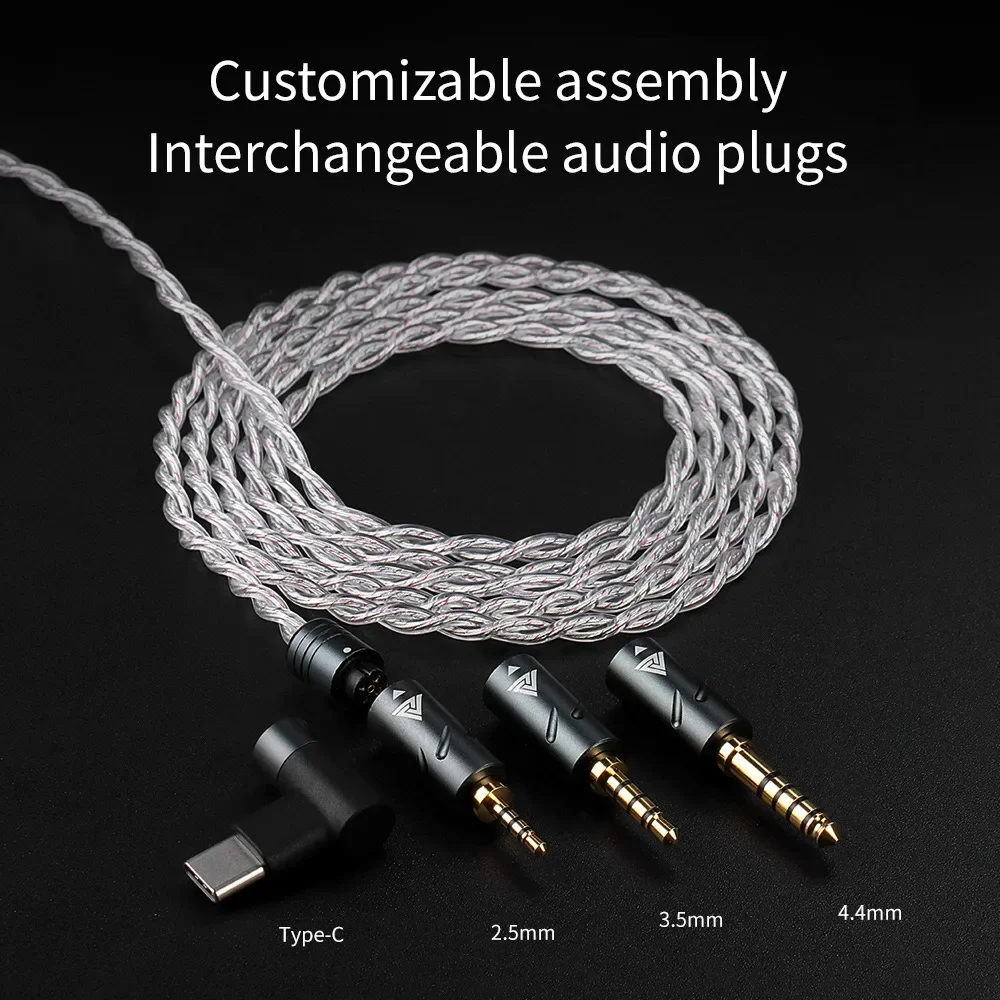 New Game Boom Microphone Earphone upgrade Cable 2.5/3.5/4.4/Type-c- QDC Replacement cable HIFI game Headphone Earbuds