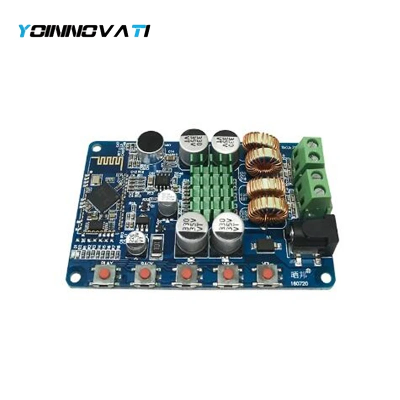 1PCS TPA3116 BT 2*50W microphone BT 4.0 audio receiving power amplifier board