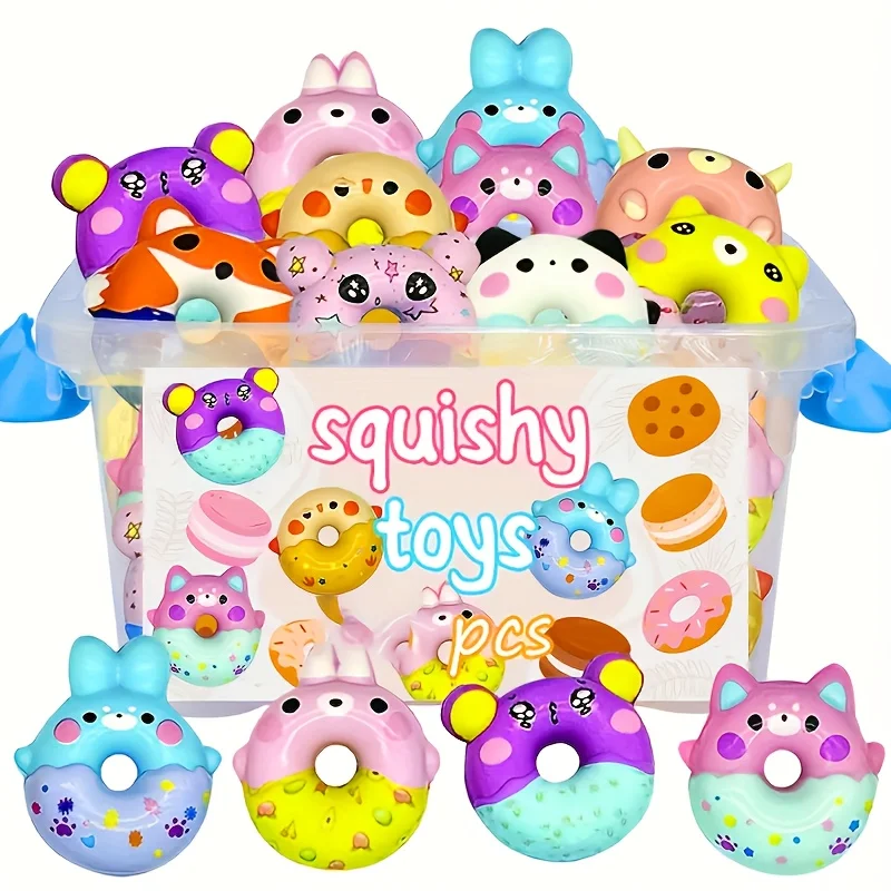 Bolsa de regalo para fiesta y cumpleaños, juego surtido de juguetes, Donut, globo de elevación lenta, decoraciones, diseño de bromas divertidas, 16/32 unidades