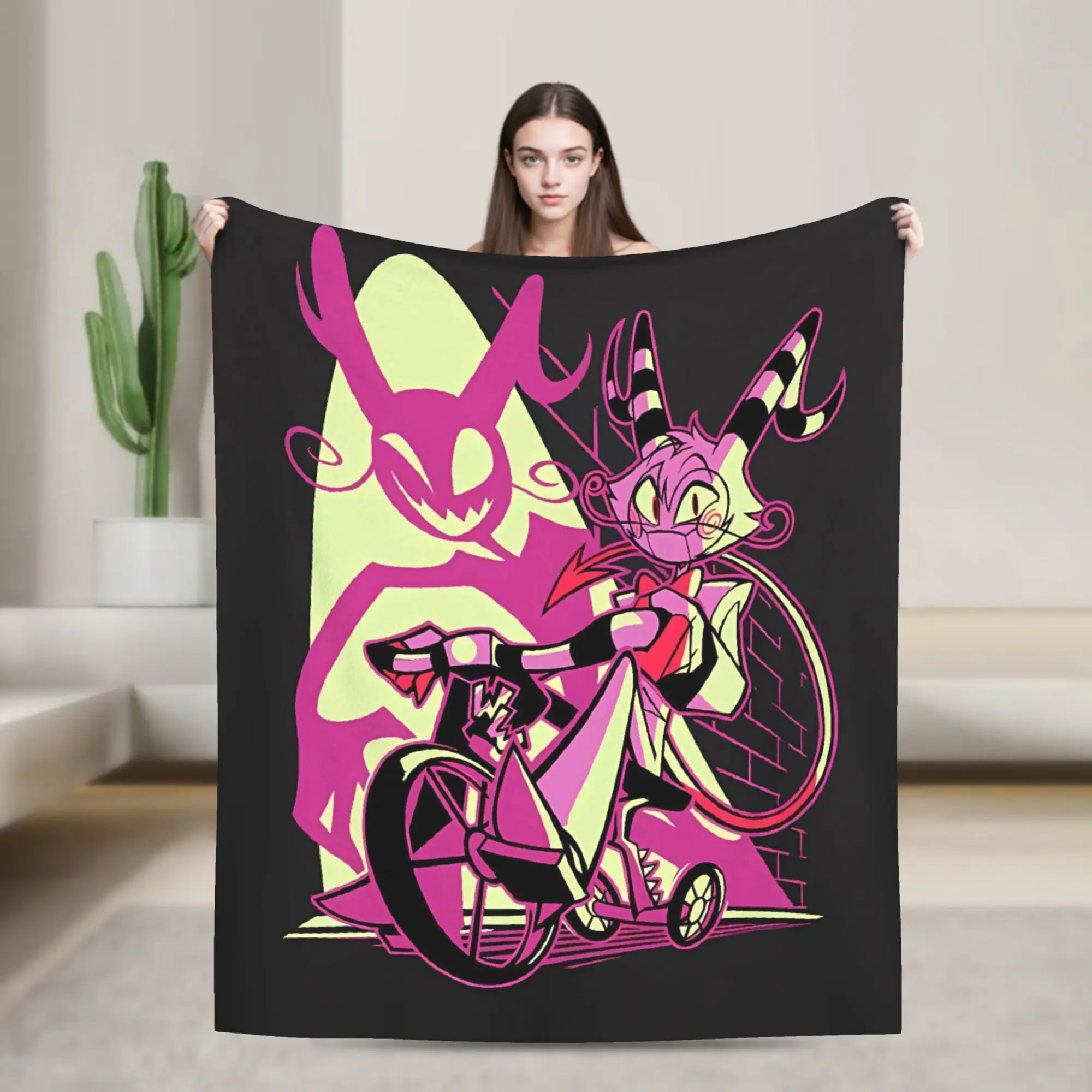 

Одеяла для отелей Hazbin, мягкое новое плюшевое одеяло для студентов, диван-кровать, фланелевое покрывало, покрывало для кровати