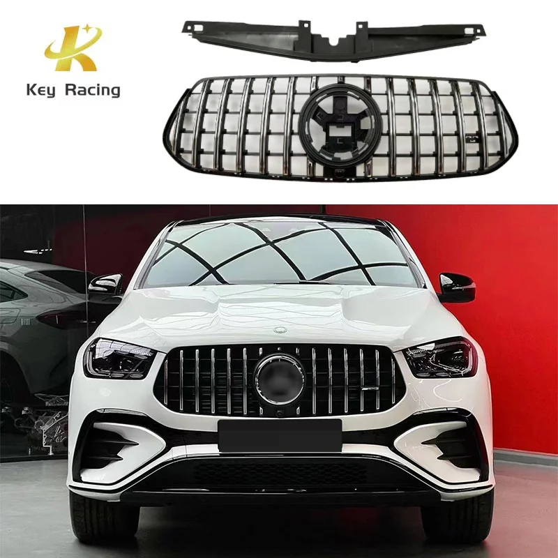 

W167 GLE53 Front Grill For Mercedes Benz GLE Class W167 GLE350 GLE450 2023-2026 GT Style Car Front Bumper Grille Car Accessories