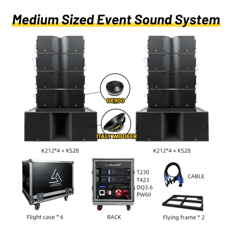 K212 Dual 12 Inch Passive Line Array KS28 Dual 18 Inch Subwoofer Concert Live Sound