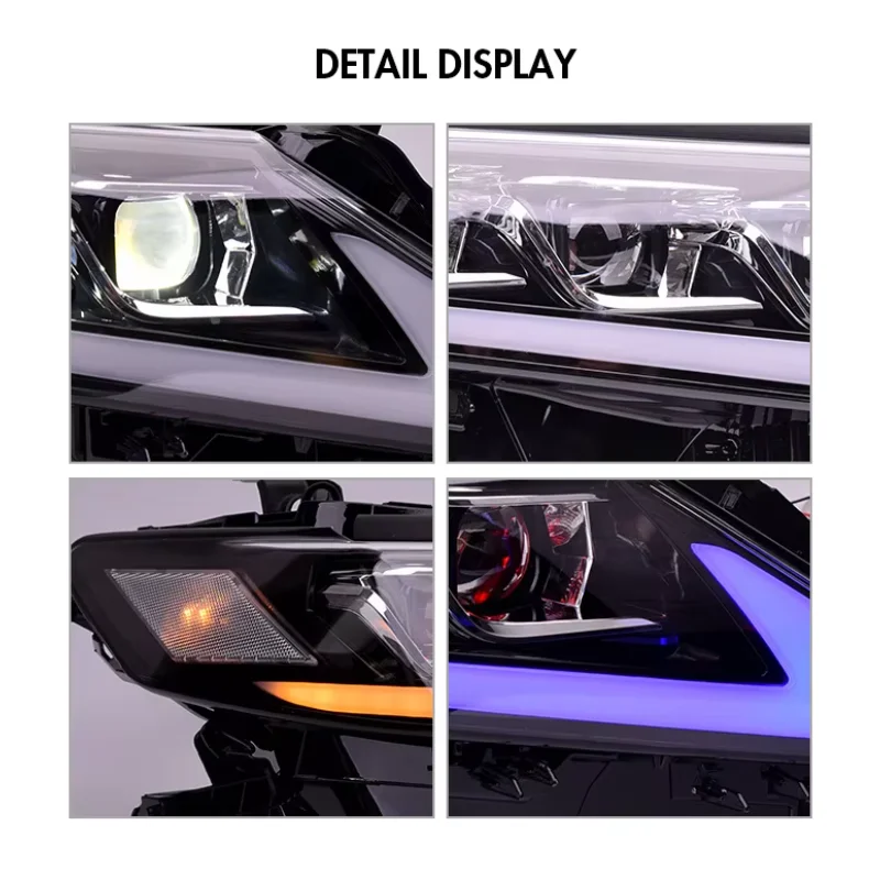 Auto Lighting System Car Front Projector Modified 3 Eyes Headlamp LED Headlights For Toyota Camry 2018 2019 2020