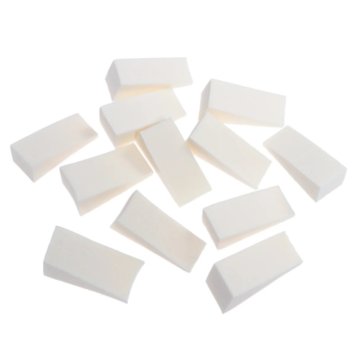 

12Pcs Nail Sponges White Triangular Color Fade Pattern for Manicure Pedicure Gradient Nail Sponge Manicure Color Sponge Set