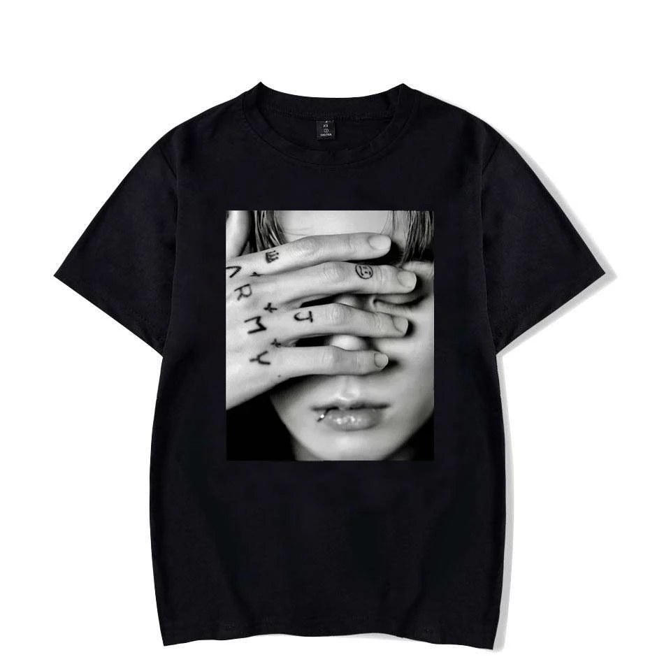 Vintage T-Shirt Jungkook Graphic T-Shirt Unisex Oversized Tops Gothic Women's T-Shirt Kpop Aesthetic Goth Fashion Streetwear