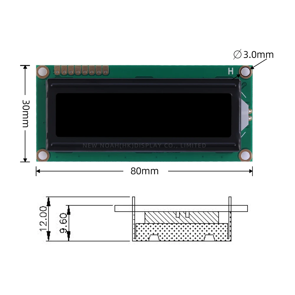 BTN schwarzer Film Lila 1602Y IIC LCD-Display 2*16 2X16 1602 8PIN Schnittstellenmodul AIP31068 Serial Port LCD-Modul