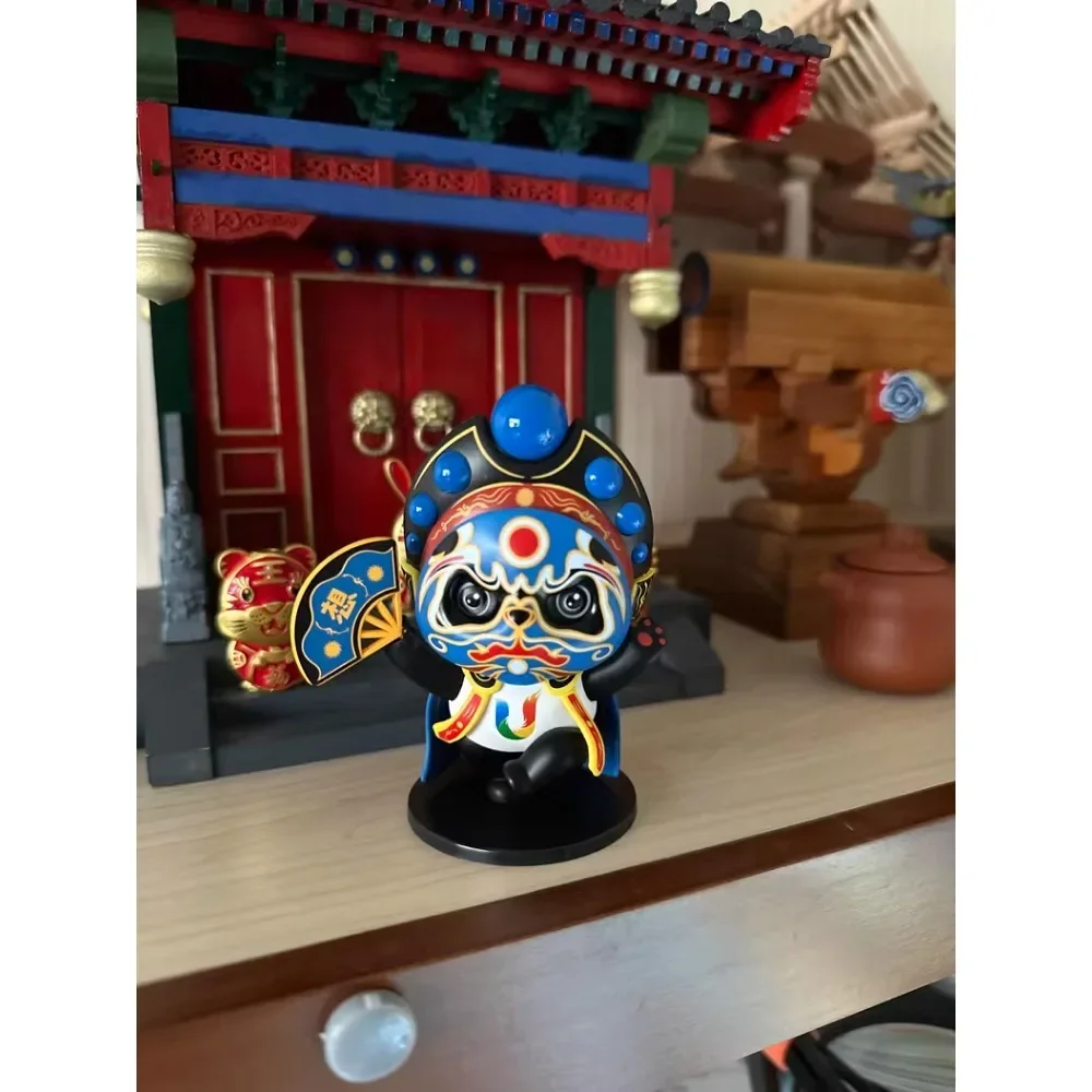 Sichuan Opera with Face-changing Characters Blind Box Panda Commemorative Artifacts Chinese Traditional Culture Includes Fan