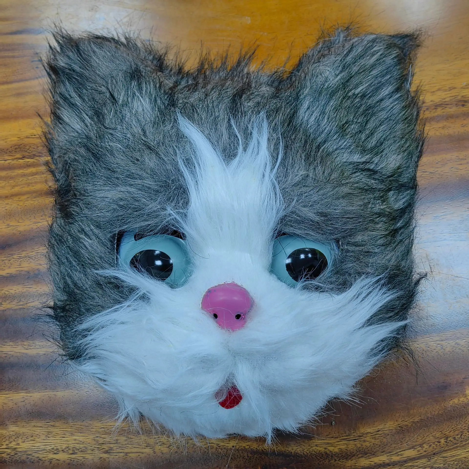 Halloween Plüsch-Katzen-Maskerade-Maske - Realistische Tiermaske Kostüm für Männer & Frauen – Detail 5