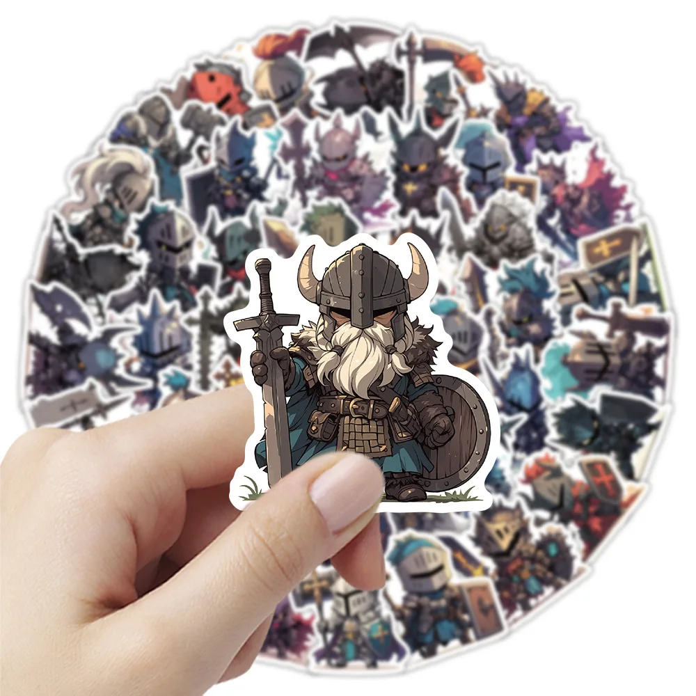 54 قطعة ملصقات الفارس الوحش الكرتون أنيمي شخصية الكتابة على الجدران الديكور جراب هاتف ، الأطفال ملصقات ثابتة مكافأة #4