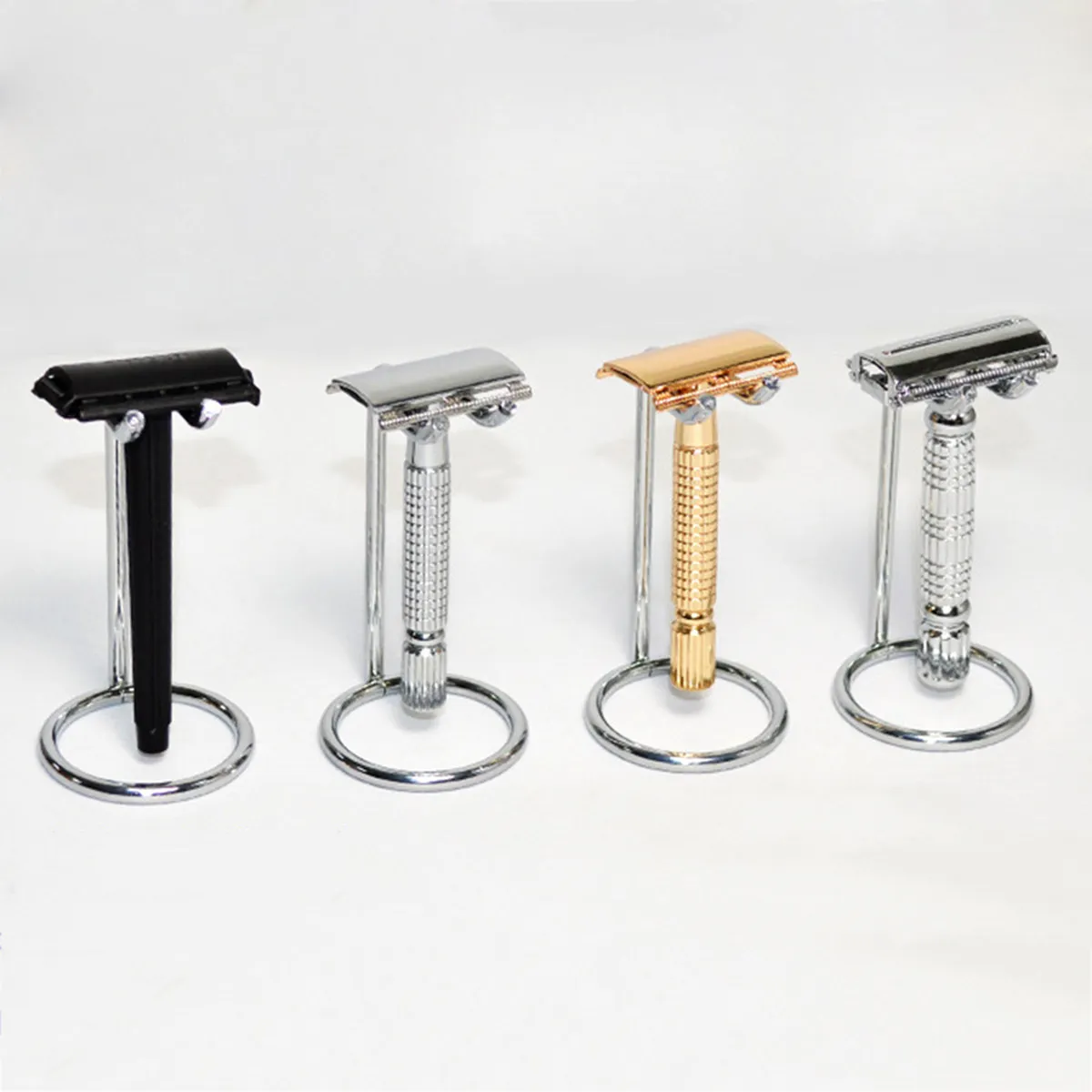 Double Shaving Stand Razor and Brush Holder Air Drying Storage Rack for Safety Razor Wet Shaving Kit