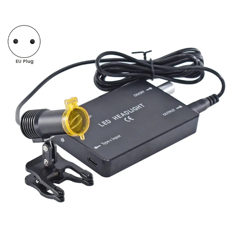 مصباح أمامي مكبر للأسنان عدسة أسنان 5 وات LED كشافات أمامية لأطباء الأسنان مع مشبك نظارات العدسة