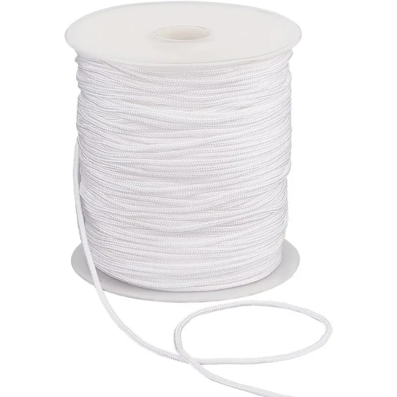 2mm White Nylon String Cord 100 Yards Nylon Beading String Wind Chimes String Chinese Knot Cord Necklace Cord Trim