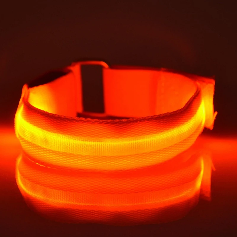 Night Running Armband ไฟ LED กีฬากลางแจ้ง USB ชาร์จความปลอดภัยเข็มขัดแขนขาคําเตือนสายรัดข้อมือการจราจรกระพริบโคมไฟ