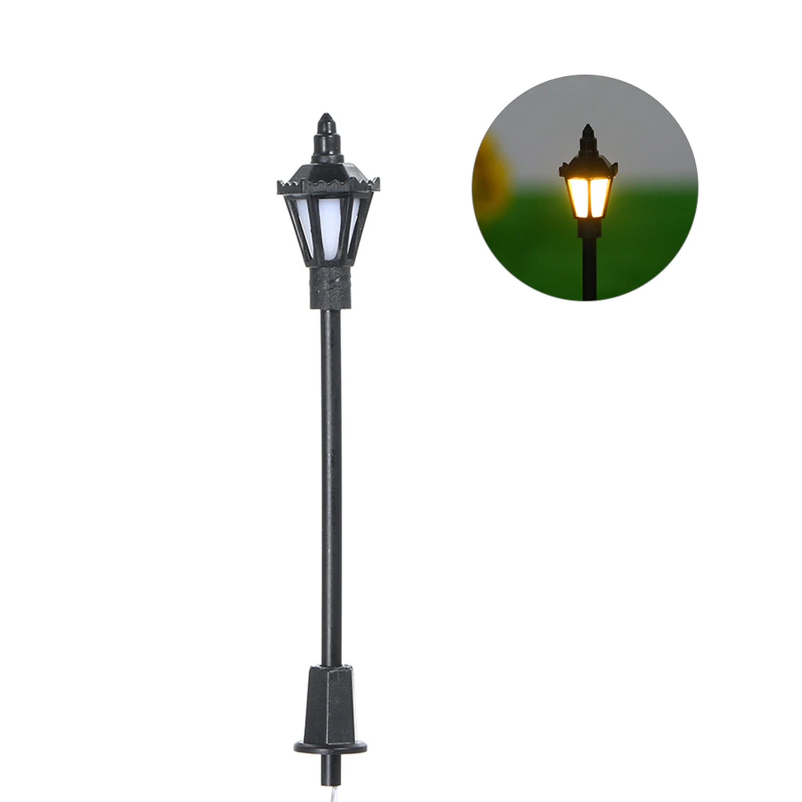 20pcs Warm White Model Street Lights Layout Lamppost Railway Train Garden Playground Scenery Led Lamp Lighting 1:150 Scale 65mm