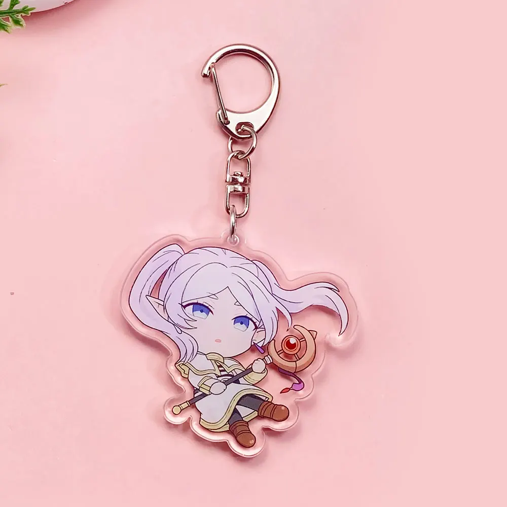 5Pcs Anime Frieren: Beyond Journey's End Acrylic Keychain Cute Backpack Pendant Bag Charms Accessories Decoration Holiday Gifts