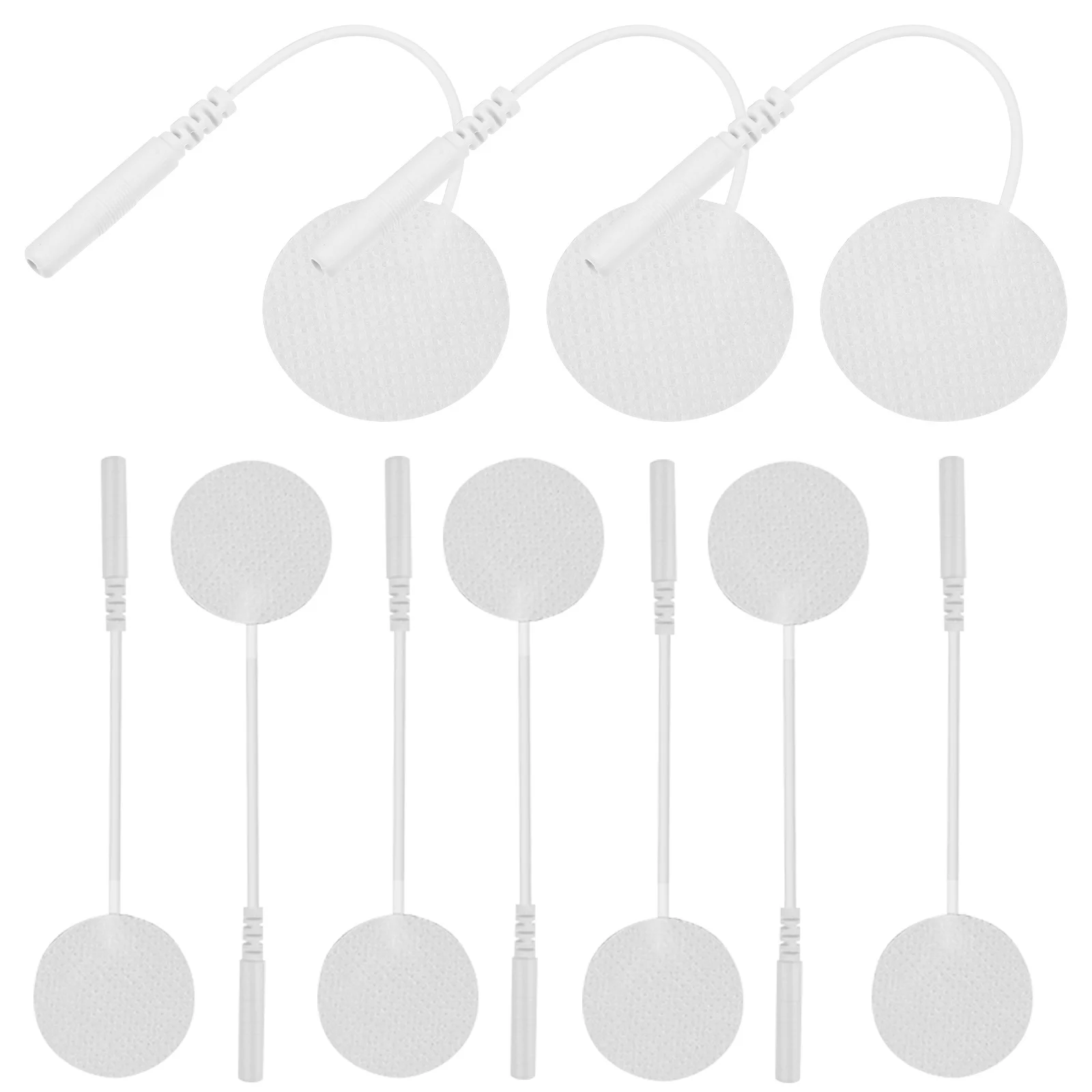 

10Pcs Electrode Pads High Adhesion Professional Round Silicone Pads Self-Adhesive Massage Accessories for Fatigue Relief