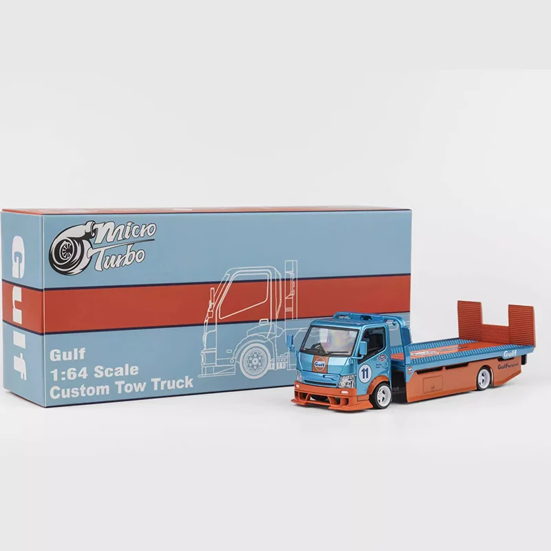 Micro Turbo MT 1:64 Hino 300 Custom HKS JDM Gulf Truck Diecast Model Collection Limited Edition Hobby Toys