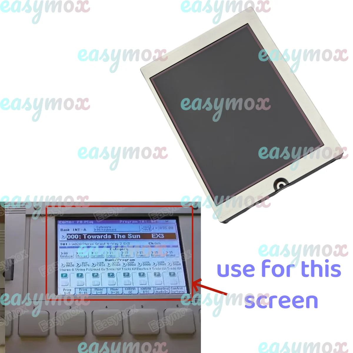 Para Korg M3 teclado estación de trabajo de música Panel sintetizador reparación de pantalla pantalla LCD Original de 5,7 pulgadas