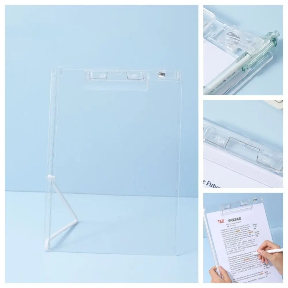 Portable With Graduated Scale Writing Clipboard Durable Transparent Paper Organizer Stationary Arcylic File Folder Menu