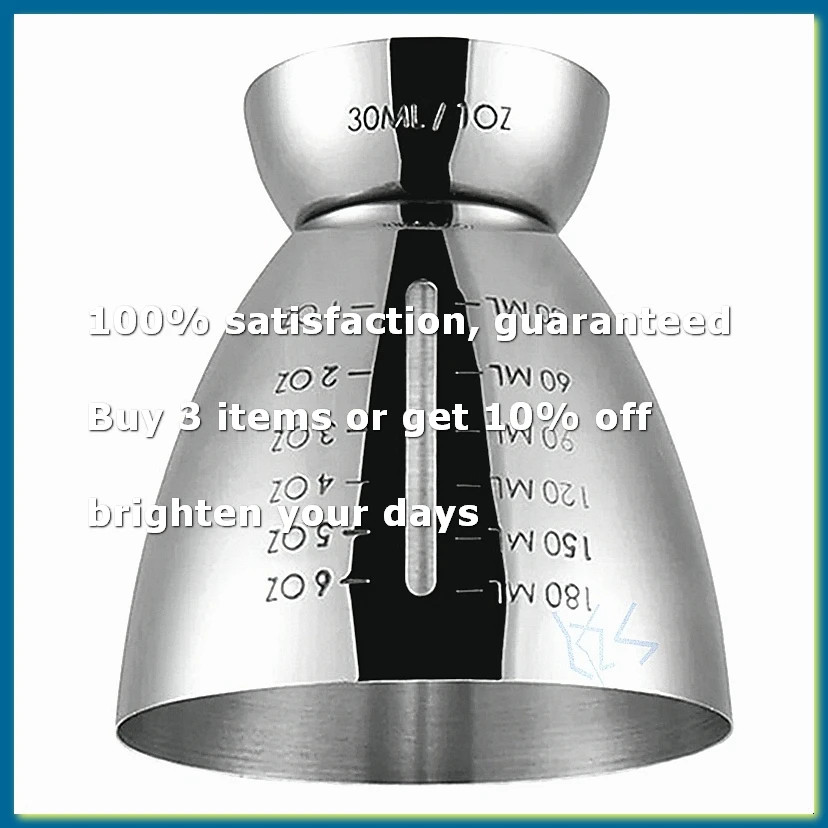 Bar Cocktail Jigger Measured Double 1-6 Oz Measuring Jiggers, Stainless Steel Tools Cup Shaker
