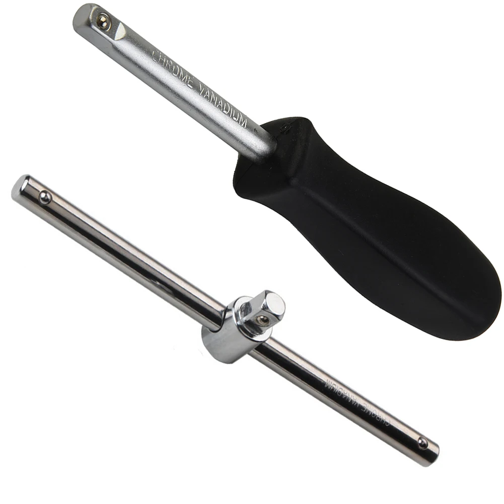 1/4 3/8 1/2 Spanner Slide Bar Extension Rod Socket Wrench Adapter Square Drive Handle Socket Wrench