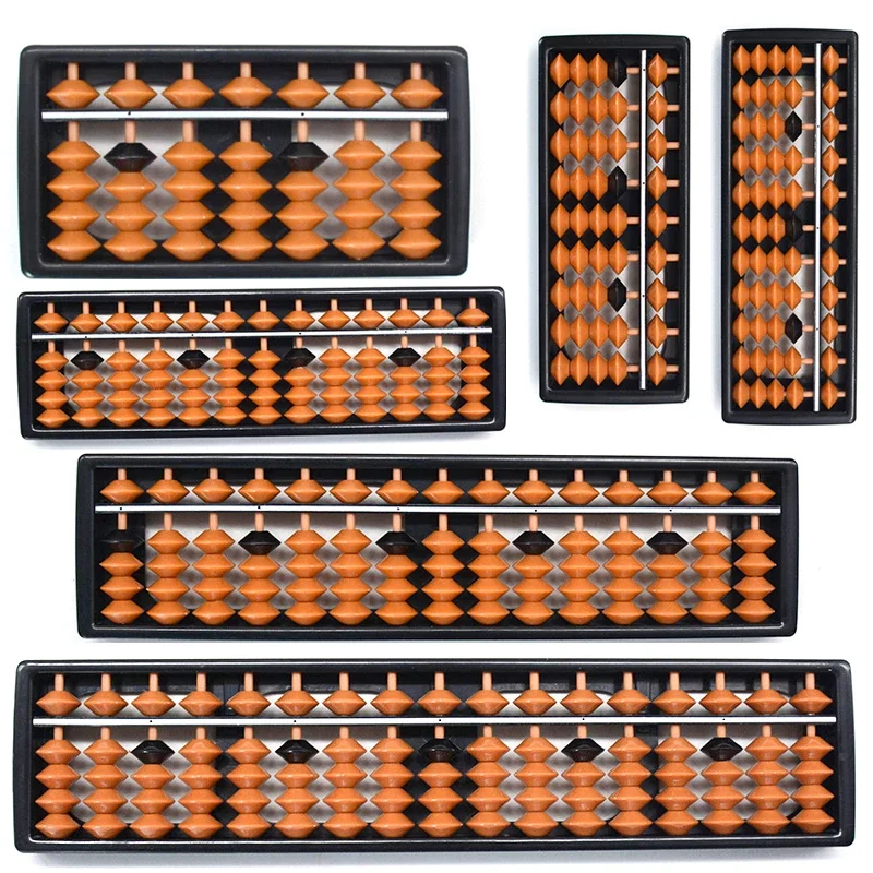 

7/9/11/13/15/17 цифровые стержни, стандартные счеты, коричневые бусины, калькулятор соробан, инструмент для подсчета, математические игрушки для начинающих