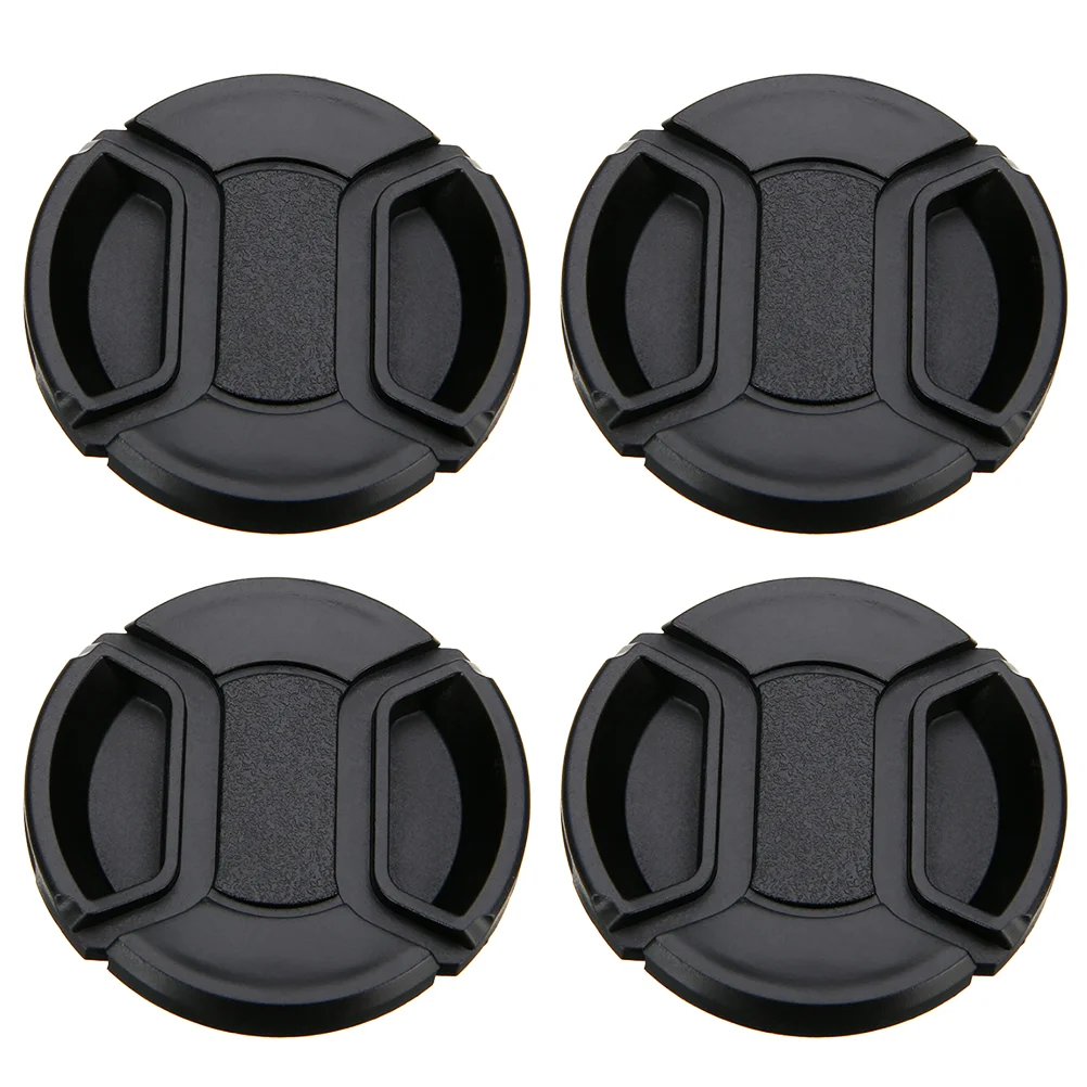 

4 Pcs Camera Lens Cover Splashproof Dustproof Cap Protector Plastic Center Pinch Quick Detach Mount Photography Accessory Gift