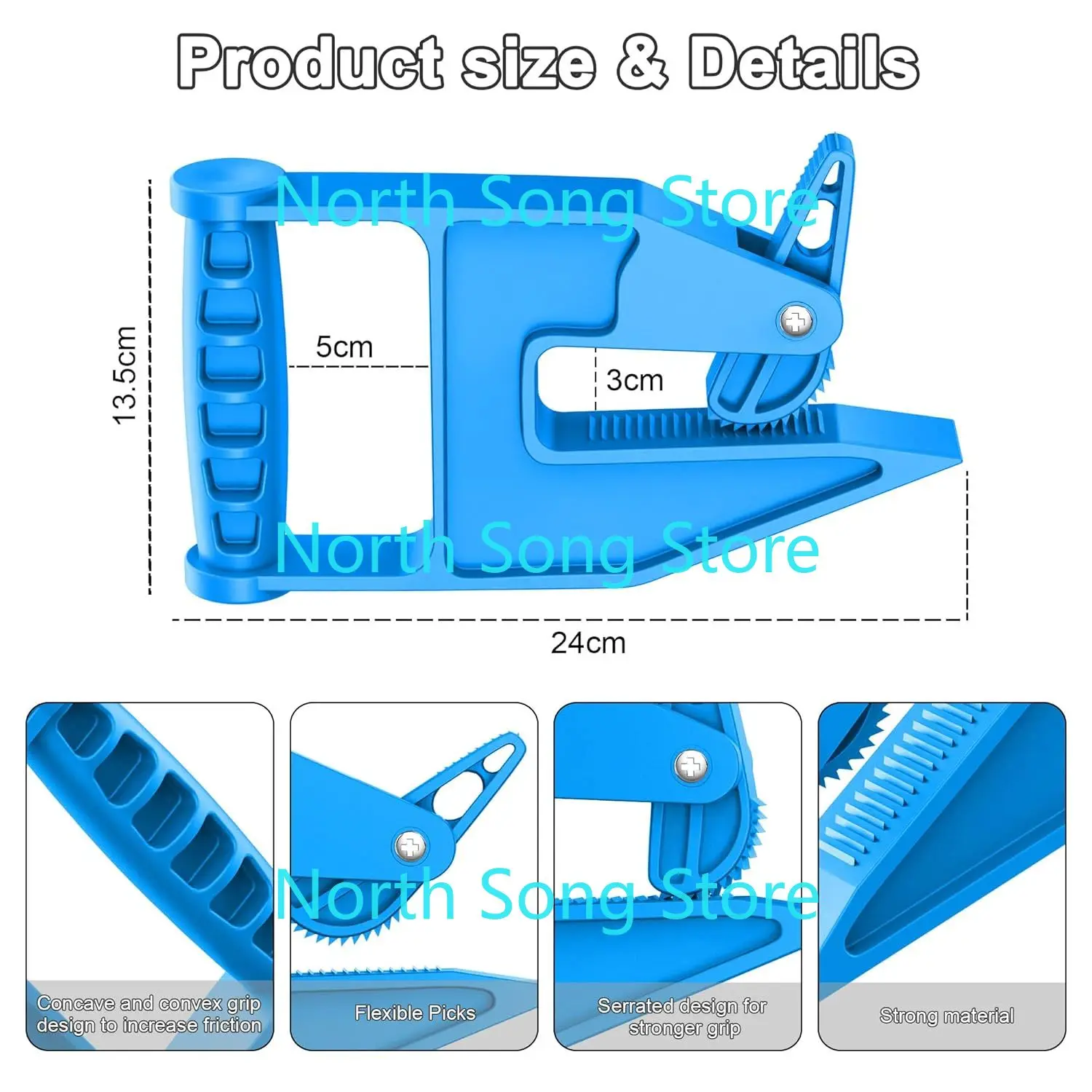 

Heavy Duty Stall Mat Grippers - Pair of 2 Mat Movers Tool for Horse Stalls, Gym,Barn,and Trailer,Makes Moving Rubber Mats Easier