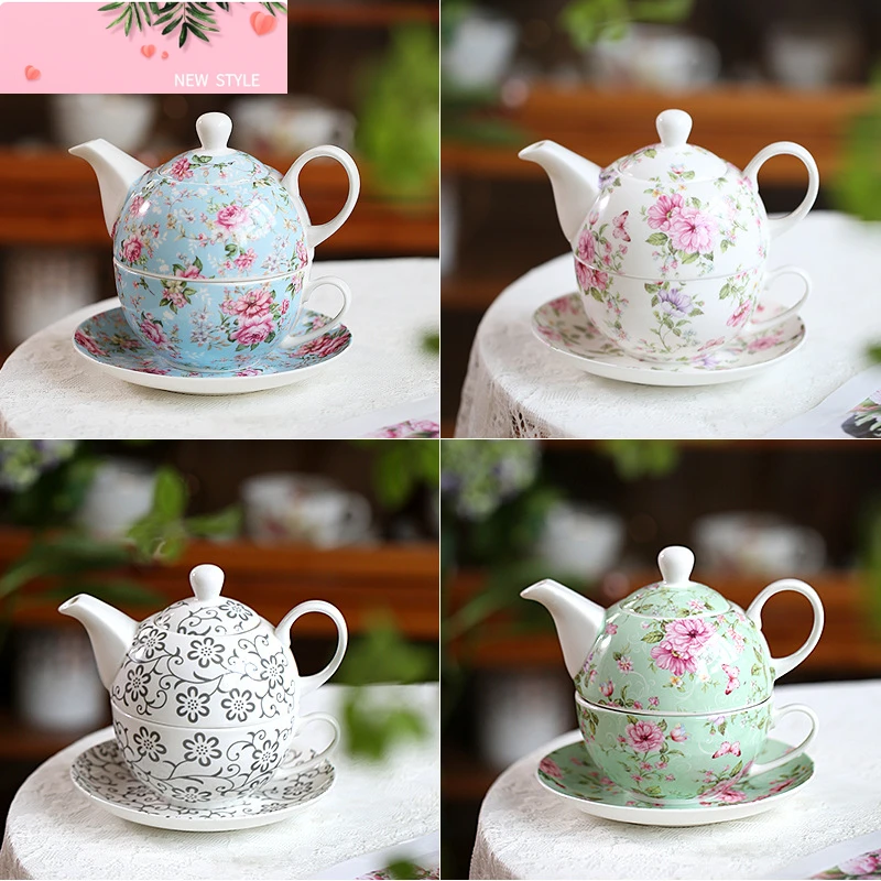 

Горшок с чашкой, женский горшок, чайник с одним напитком, чайная чашка, чайный сервиз, керамический чайник с цветком