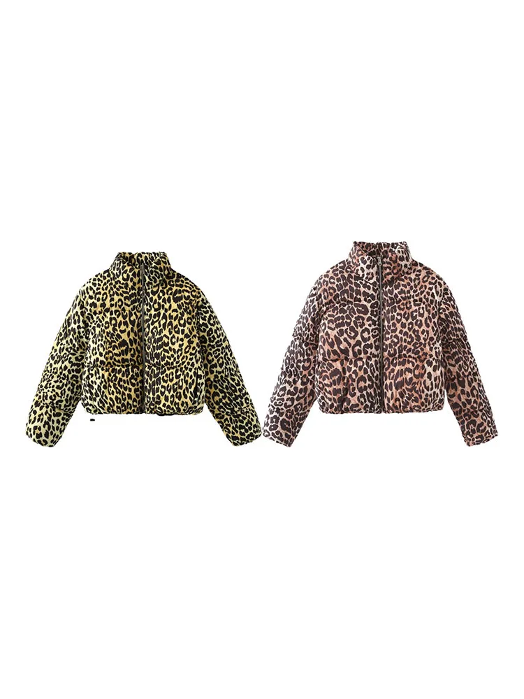 Women\'s clothing European and American style French design commuter style fashionable all-match leopard print jacket cotton coat